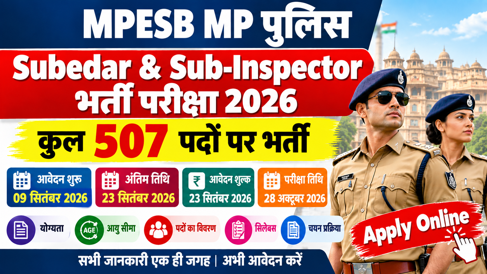 MP Police SI & Subedar Recruitment 2026